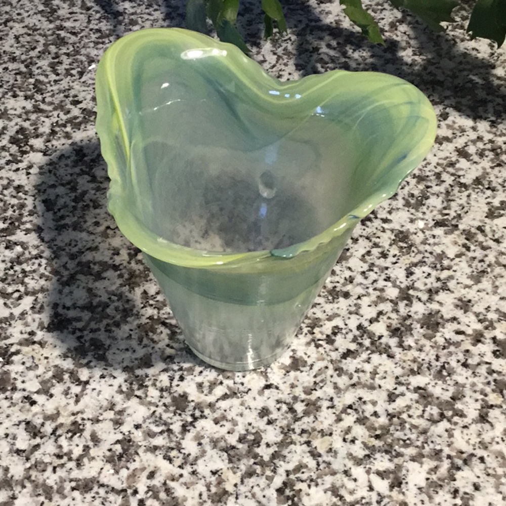 Small decorative glass vase